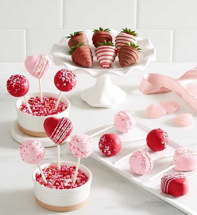 Valentine’s Day Cake Pops With Berries