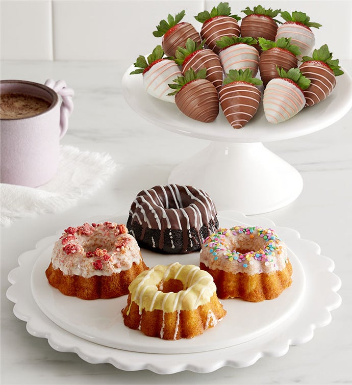 Signature Bundt Cake Assortment™ with Mother’s Day Drizzled Strawberries