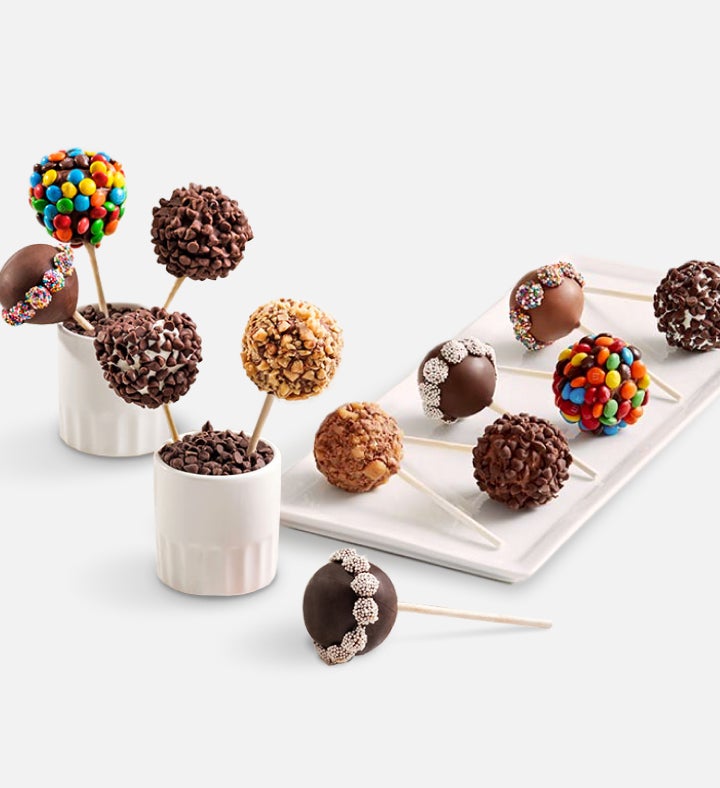 Candy Covered Cake Pops™ with Drizzled Berries