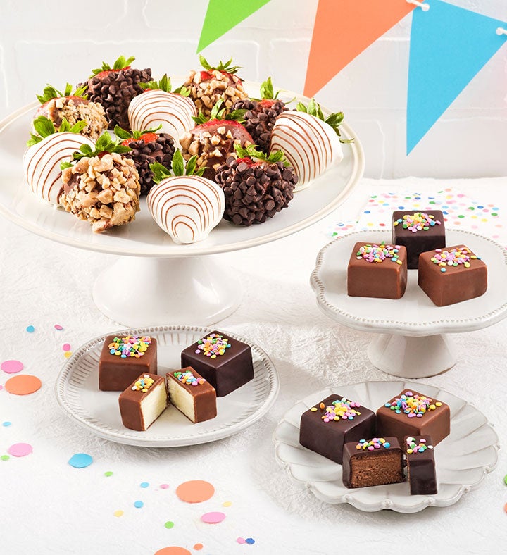 Celebration Cheesecake Bites™ with Fancy Strawberries