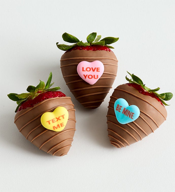 Conversation Hearts™ Dipped Strawberries - 12ct & 24ct