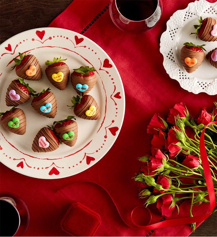 Conversation Hearts™ Dipped Strawberries - 12ct & 24ct
