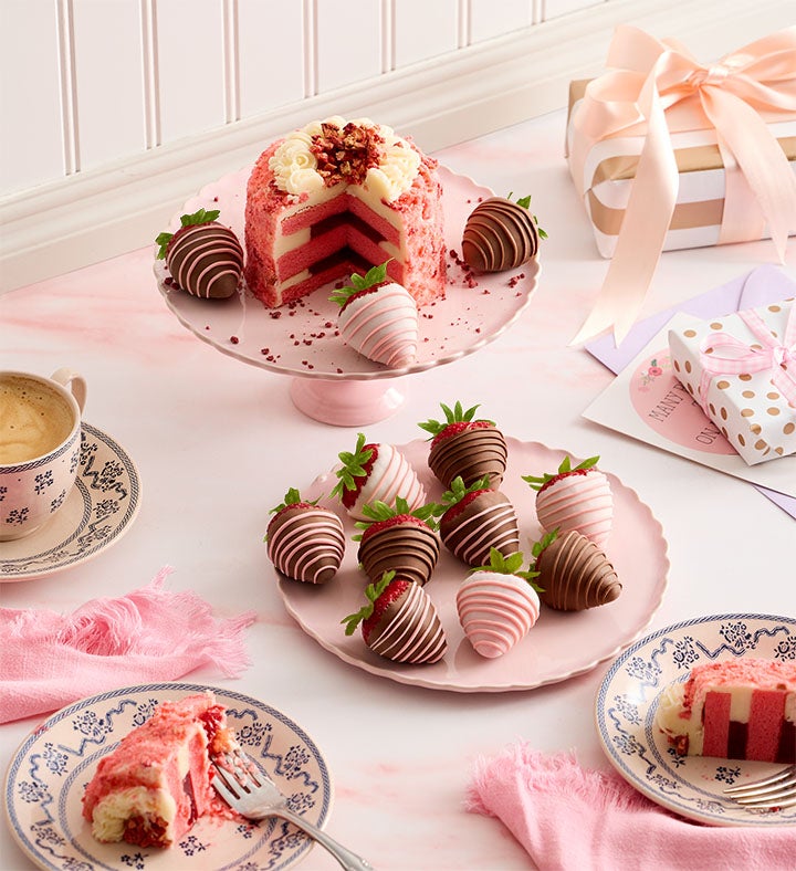 Strawberry Shortcake with Mother's Day Drizzled Strawberries